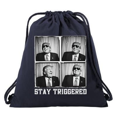 Laughing President Trump Photobooth Stay Triggered Drawstring Bag