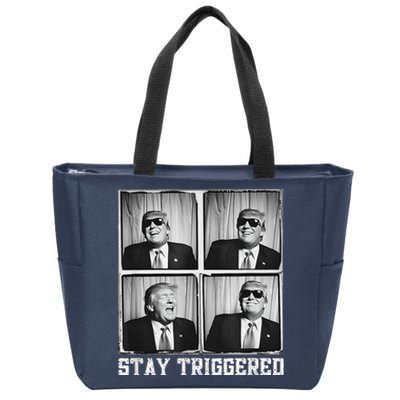 Laughing President Trump Photobooth Stay Triggered Zip Tote Bag