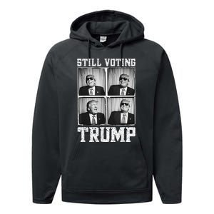 Laughing President Trump Photobooth Still Voting Trump Performance Fleece Hoodie