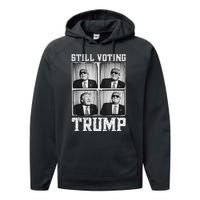 Laughing President Trump Photobooth Still Voting Trump Performance Fleece Hoodie