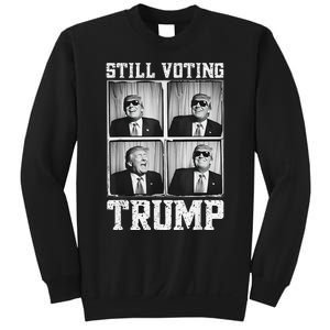 Laughing President Trump Photobooth Still Voting Trump Sweatshirt