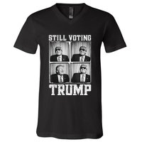 Laughing President Trump Photobooth Still Voting Trump V-Neck T-Shirt