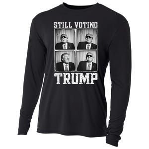 Laughing President Trump Photobooth Still Voting Trump Cooling Performance Long Sleeve Crew