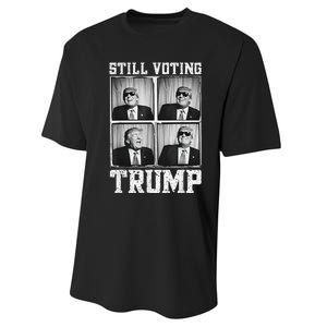 Laughing President Trump Photobooth Still Voting Trump Performance Sprint T-Shirt