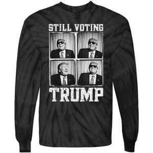 Laughing President Trump Photobooth Still Voting Trump Tie-Dye Long Sleeve Shirt