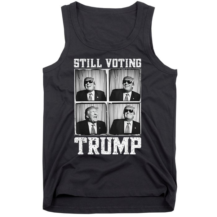 Laughing President Trump Photobooth Still Voting Trump Tank Top