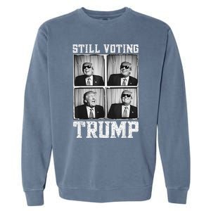 Laughing President Trump Photobooth Still Voting Trump Garment-Dyed Sweatshirt