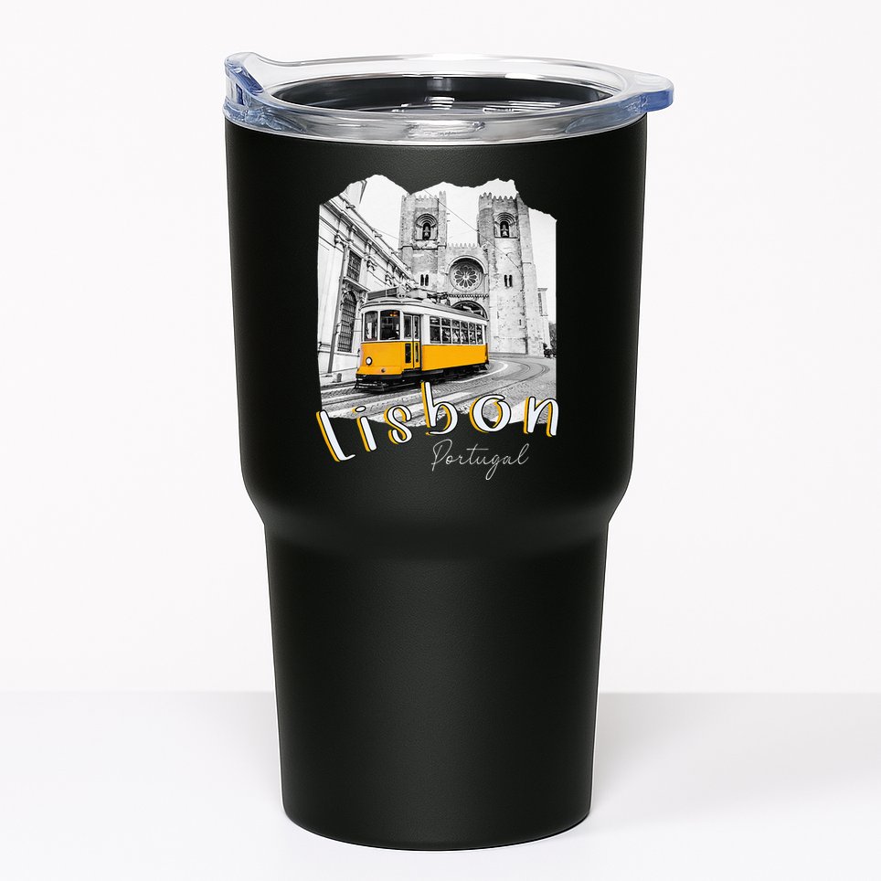 Lisbon Portugal Tram Portuguese Souvenirs Lisboa Lisbon City Tumbler