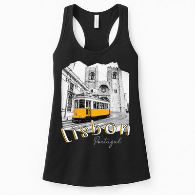 Lisbon Portugal Tram Portuguese Souvenirs Lisboa Lisbon City Womens Tank Top