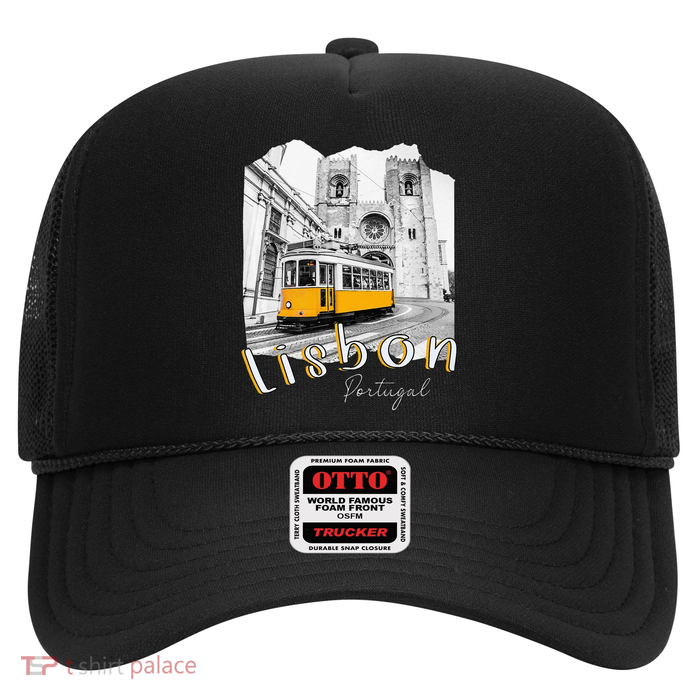 Lisbon Portugal Tram Portuguese Souvenirs Lisboa Lisbon City Trucker Hat