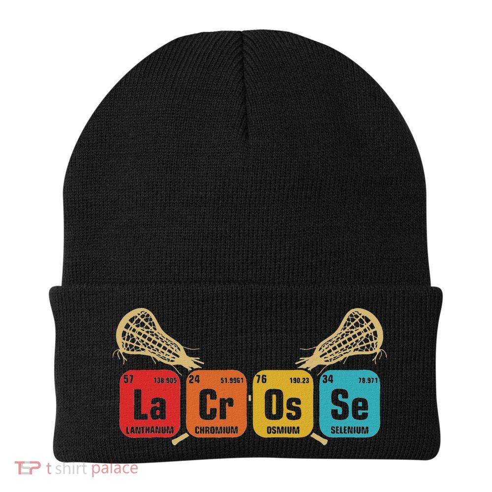 Lacrosse Periodic Table Of Elements Chemistry Sport Beanie