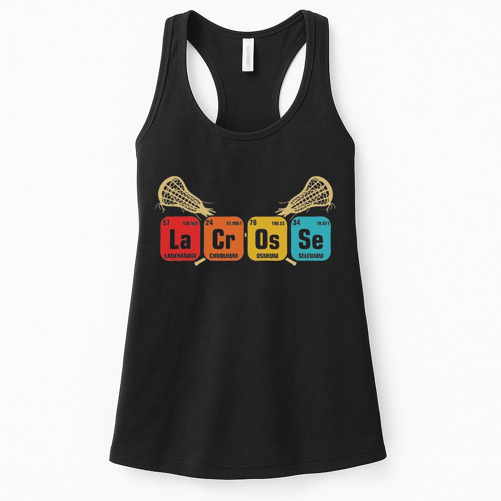 Lacrosse Periodic Table Of Elements Chemistry Sport Womens Tank Top