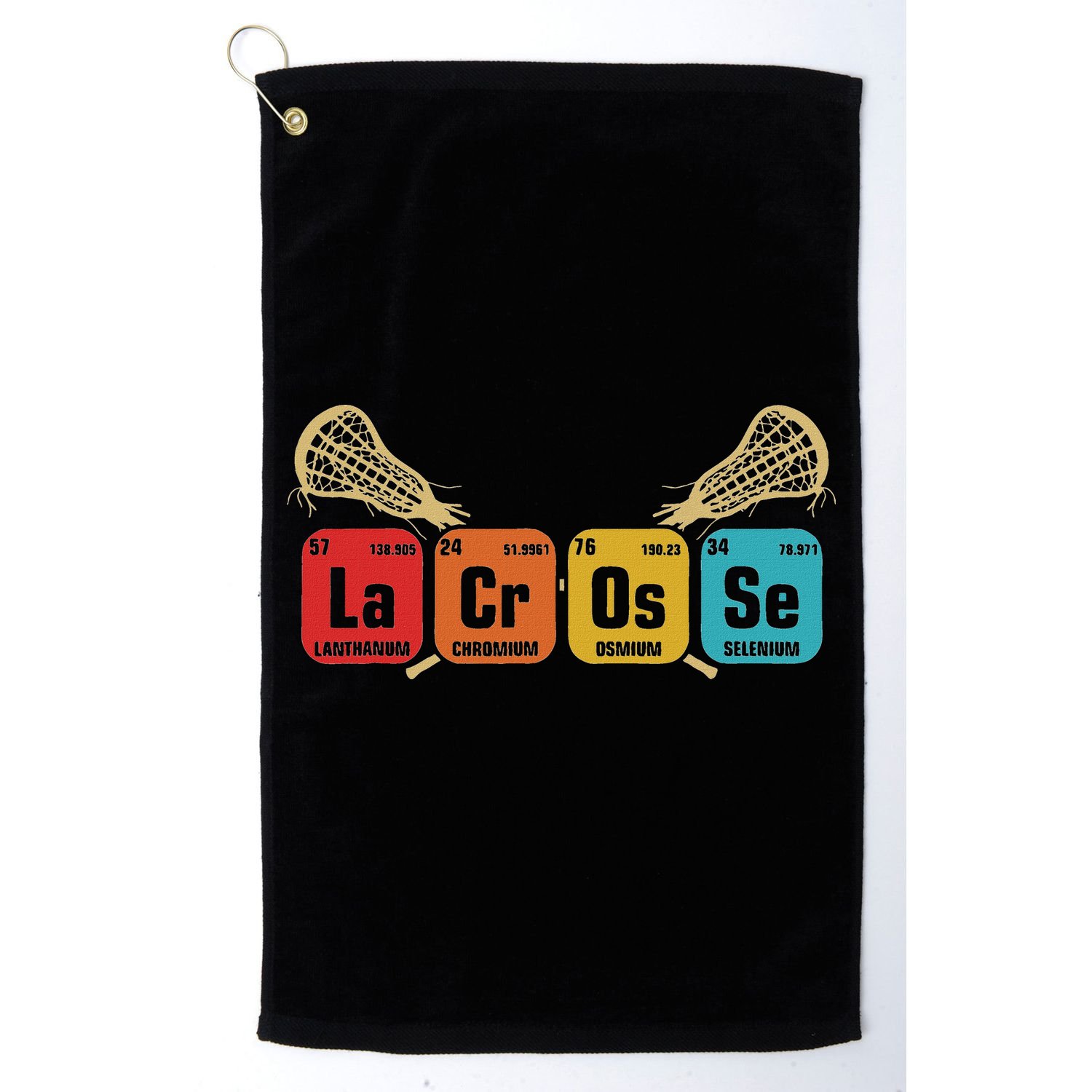 Lacrosse Periodic Table Of Elements Chemistry Sport Golf Towel