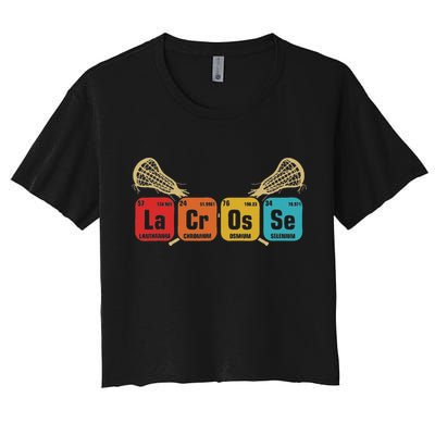Lacrosse Periodic Table Of Elements Chemistry Sport Crop Top