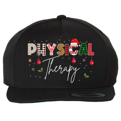 Leopard Physical Therapy Christmas Lights Red Plaid Wool Snapback Cap