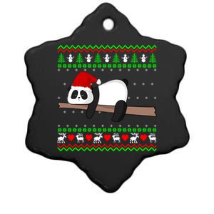 Lazy Panda Ugly Christmas Sweater Great Gift Ceramic Star Ornament