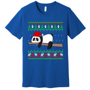 Lazy Panda Ugly Christmas Sweater Gift Premium T-Shirt