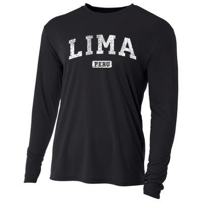 Lima Peru Vintage Sports Design Cooling Performance Long Sleeve Crew