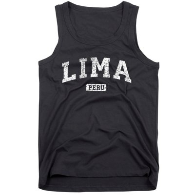 Lima Peru Vintage Sports Design Tank Top