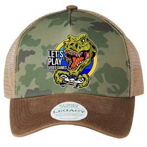 Lets Play Video Games T Rex Legacy Tie Dye Trucker Hat