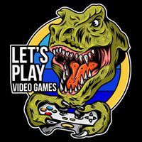Lets Play Video Games T Rex 7-Panel Snapback Hat