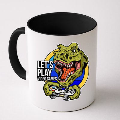 Lets Play Video Games T Rex Mug