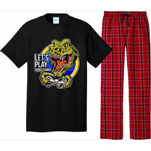 Lets Play Video Games T Rex Pajama Set