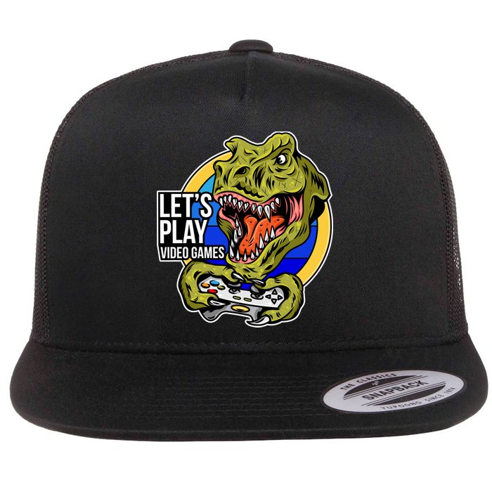 Lets Play Video Games T Rex Flatbill Hat