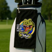 Lets Play Video Games T Rex Golf Towel