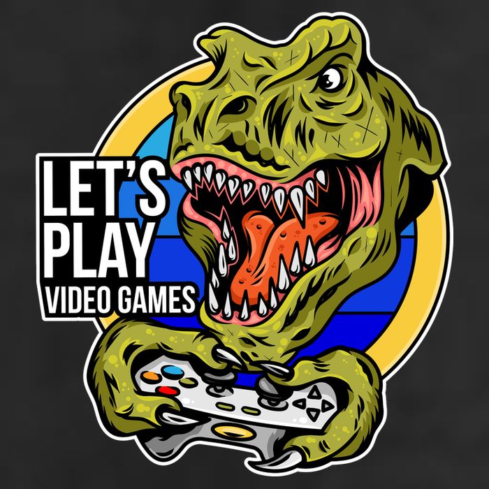 Lets Play Video Games T Rex Golf Towel