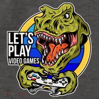 Lets Play Video Games T Rex Vector Backpack