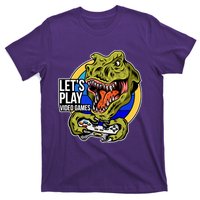 Lets Play Video Games T Rex T-Shirt