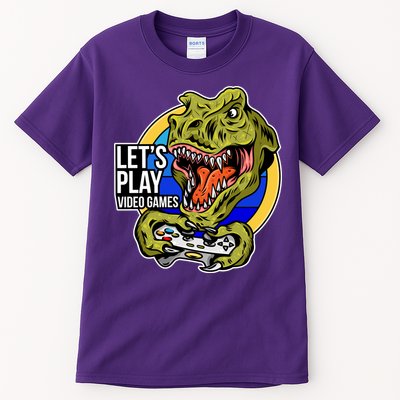 Lets Play Video Games T Rex Tall T-Shirt