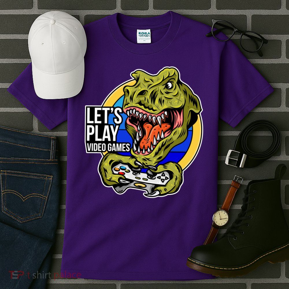 Lets Play Video Games T Rex Tall T-Shirt