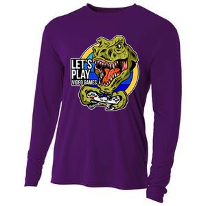 Lets Play Video Games T Rex Cooling Performance Long Sleeve Crew