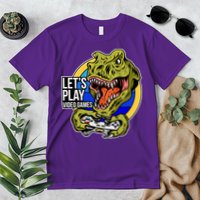 Lets Play Video Games T Rex Premium T-Shirt