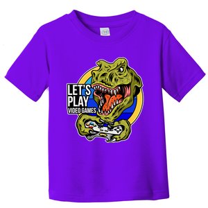 Lets Play Video Games T Rex Toddler T-Shirt