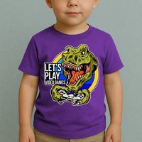 Lets Play Video Games T Rex Toddler T-Shirt