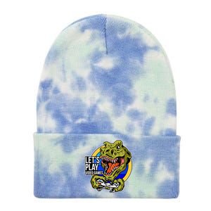 Lets Play Video Games T Rex Tie Dye 12in Knit Beanie