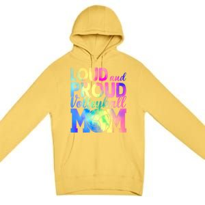 Loud Proud Volleyball Mama Volleyball Mom Game Day Vibes Great Gift Premium Pullover Hoodie