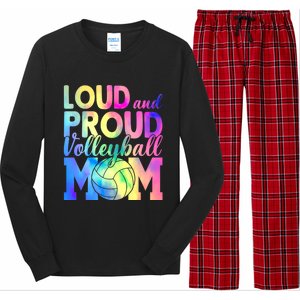 Loud Proud Volleyball Mama Volleyball Mom Game Day Vibes Great Gift Long Sleeve Pajama Set