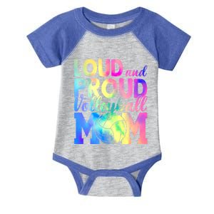 Loud Proud Volleyball Mama Volleyball Mom Game Day Vibes Great Gift Infant Baby Jersey Bodysuit