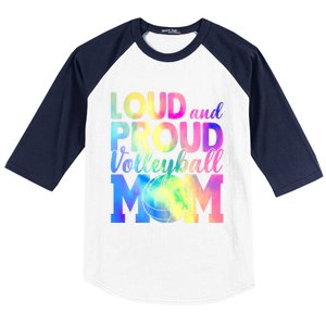 Loud Proud Volleyball Mama Volleyball Mom Game Day Vibes Great Gift Baseball Sleeve Shirt