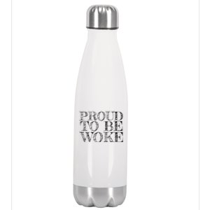 Leftist Politically Well Informed Socialist Proud To Be Woke Stainless Steel Insulated Water Bottle