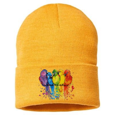 Love Parrot Women Parrot Lovers Sustainable Knit Beanie