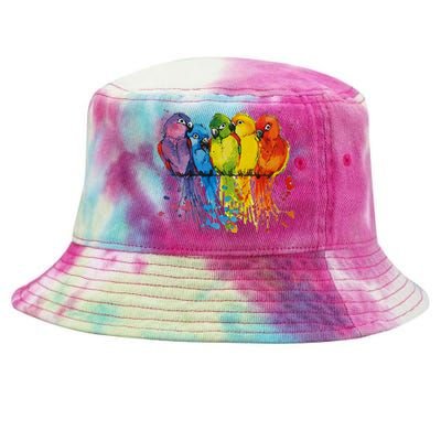 Love Parrot Women Parrot Lovers Tie-Dyed Bucket Hat