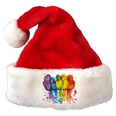 Love Parrot Women Parrot Lovers Premium Christmas Santa Hat