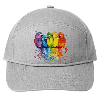 Love Parrot Women Parrot Lovers 7-Panel Snapback Hat