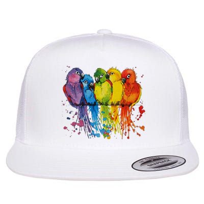 Love Parrot Women Parrot Lovers Flat Bill Trucker Hat