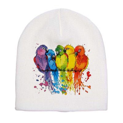 Love Parrot Women Parrot Lovers Short Acrylic Beanie